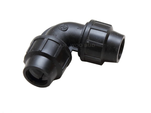 Kolano skręcane do rur PE 20mm < 90