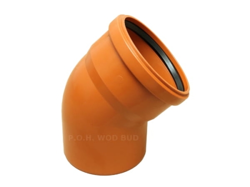 Kolano kanalizacyjne 160 < 45° SN8