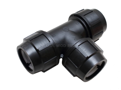 Trójnik skręcany do rur PE 63mm