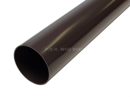 Rura spustowa PVC-U 110mm ciemny brąz